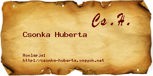 Csonka Huberta névjegykártya